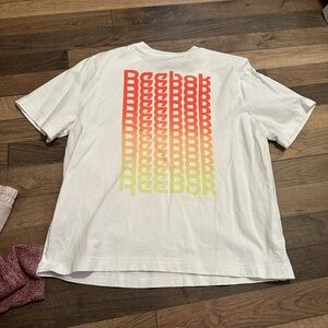 Reebok Women’s White Tee with Gradient Logo